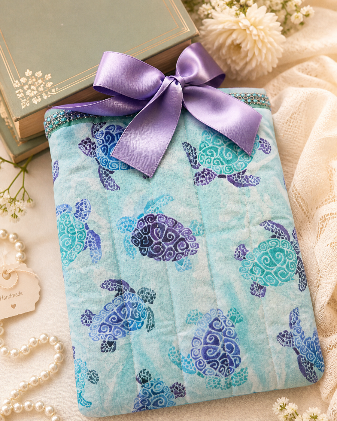 Sea turtle book sleeve